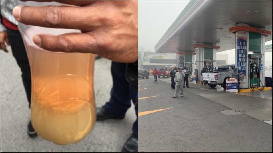 Les dan agua por gasolina, y autos quedan parados en la México-Toluca