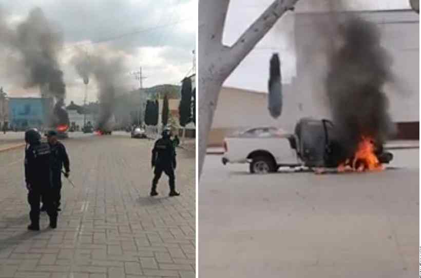 Pobladores incendian vehículos y vandalizan alcaldía de Amozoc, Puebla; exigen renuncia de edil (videos)
