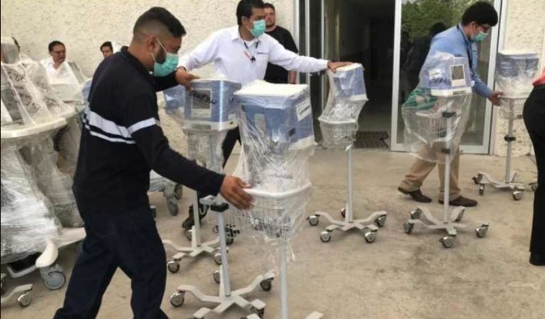 Donan 50 ventiladores respiratorios a hospital del IMSS ante COVID-19