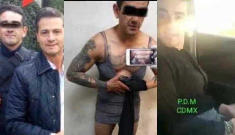 Vestido de mujer y borracho, detienen a exescolta de Peña Nieto (video)