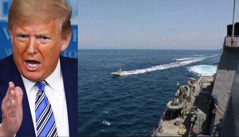 Trump ordena a militares a destruir barcos iraníes que acosen a los de EU