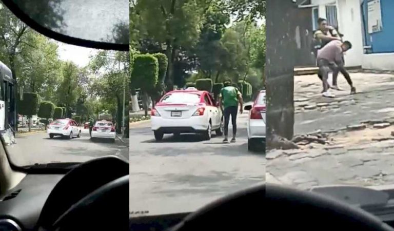 ‘Acábalo, pues anda de caldoso’: intensa pelea de taxistas en CDMX | VIDEO