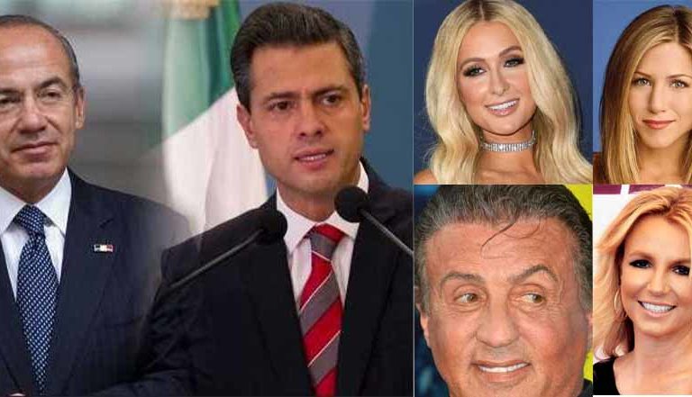 Felipe Calderón y Peña Nieto pagaron con dinero del erario vacaciones a celebridades de Hollywood