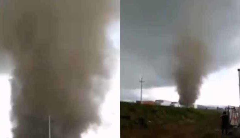 Dos tornados de agua  sorprenden a pobladores en Puebla (video)