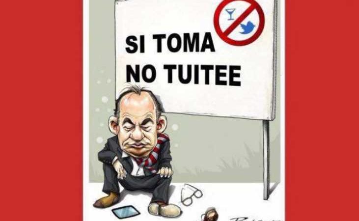 Llaman #Chupitos a Felipe Calderón por burlarse del vocero de AMLO