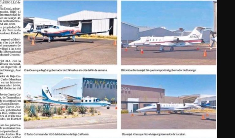 Gobernadores panistas llegan en aviones privados a reunión contra AMLO