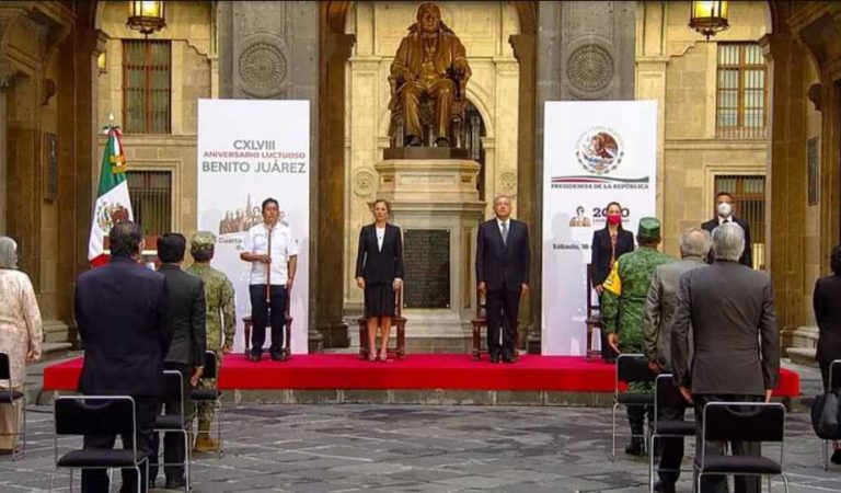 AMLO conmemora el 148 aniversario luctuoso de Benito Juárez