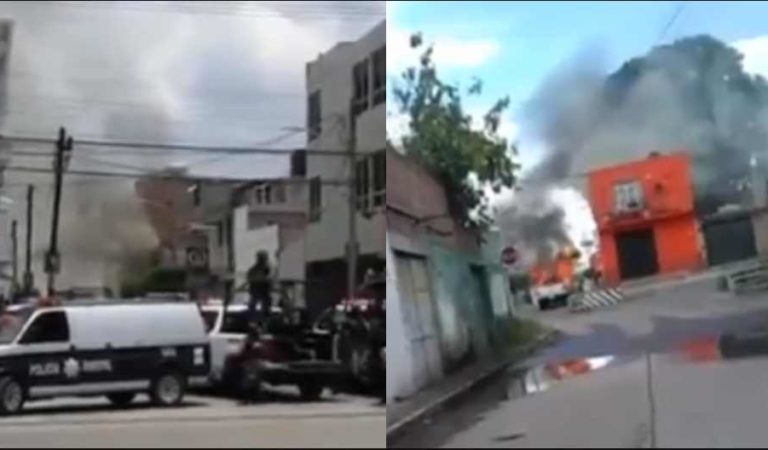 CJNG quema una camioneta, dos casas y un taller mecánico; hay un muerto | VIDEO