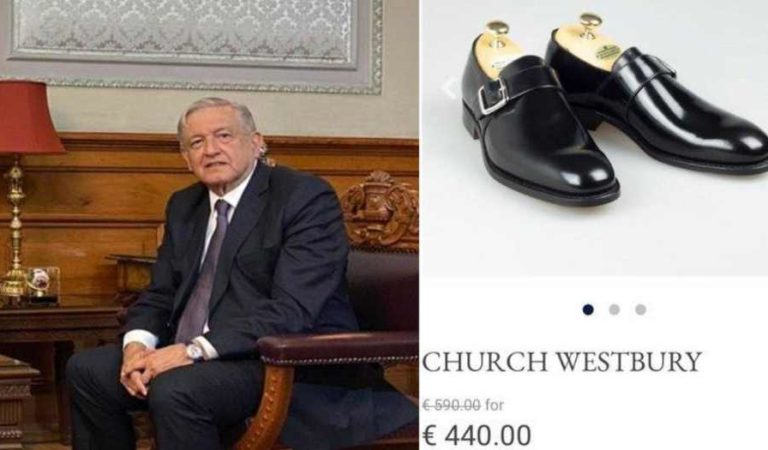 Opositores critican a AMLO por usar zapatos Flexi, dicen que son carísimos