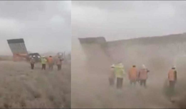 ‘Hanna’ derriba parte del muro fronterizo en Reynosa, Tamaulipas | VIDEO
